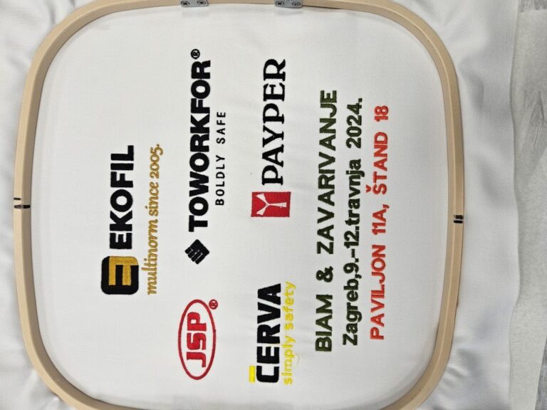 VEZENJE ŠTIKANJE LOGA ZAGREBAČKI VELESAJAM