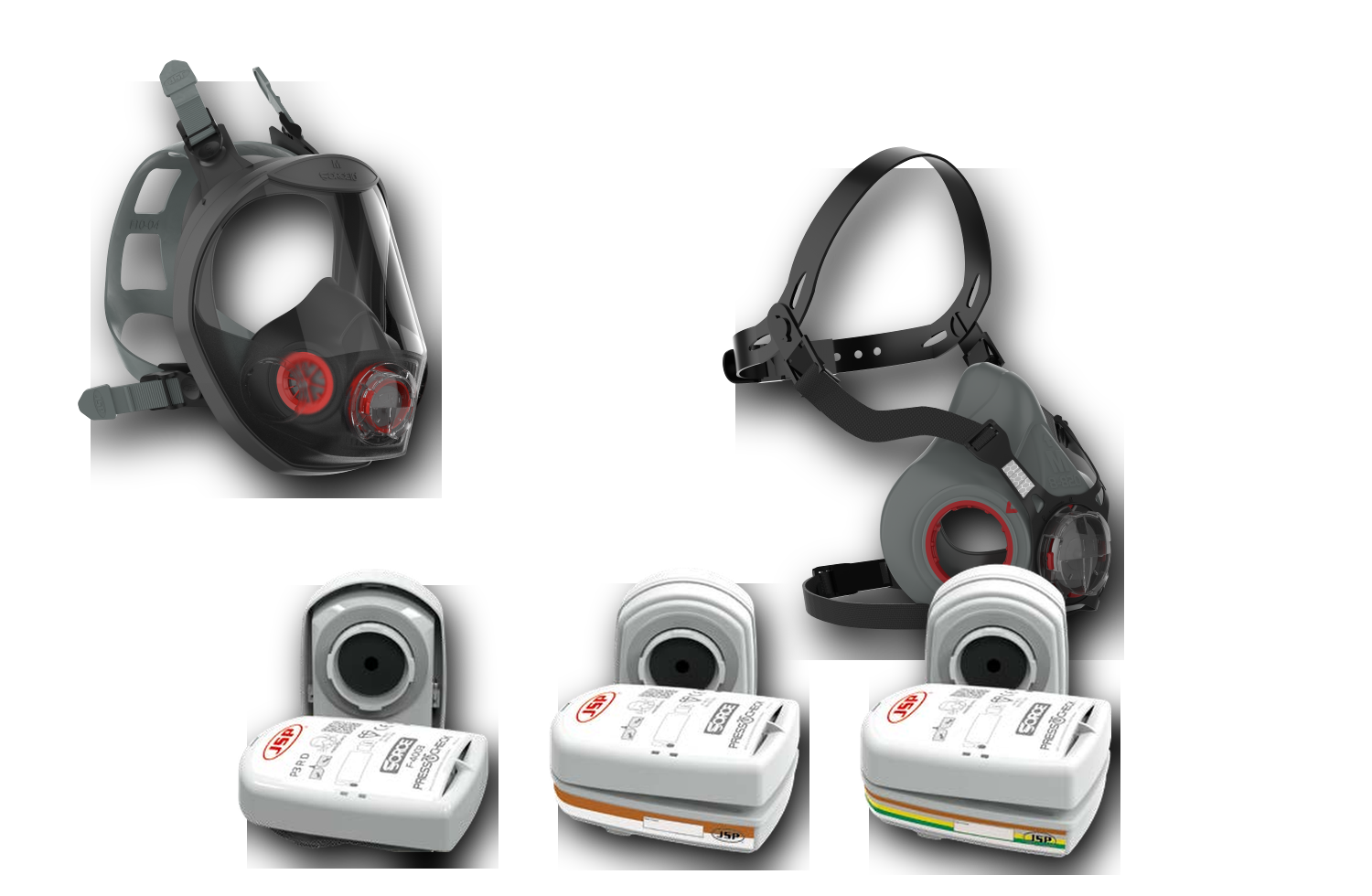 JSP Force 8 i Force 10 maske s PressToCheck filtrima